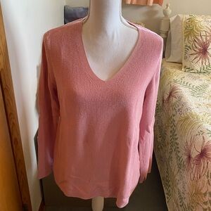 Pink V-Neck J.Jill Sweater